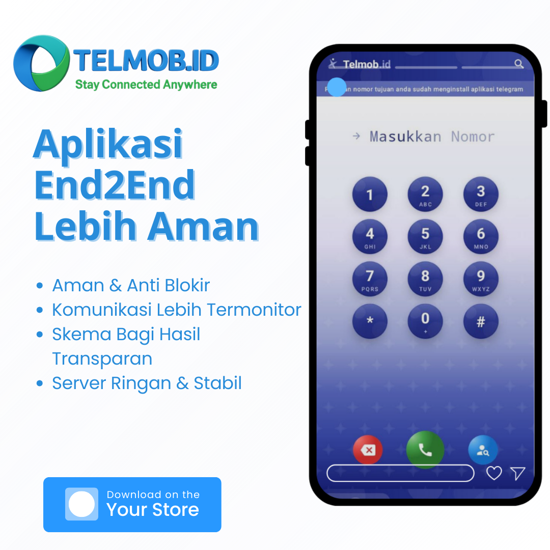 Aplikasi Telmob End2End aman untuk wartel digital pesantren dan lapas rutan